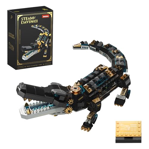 IKKOSYA Crocodile Building Sets,STEM Dinosaur World Park Building Toy,Sea Creatures Creativity Model Building Kit,Mechanical Animal Brick Set,Birthday Christmas Valentines Gifts for Kids Boys Girls 8+