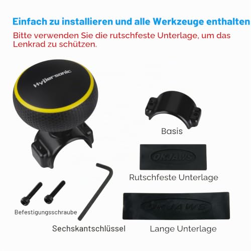 Großer Lenkradknopf, universelle flüssige Drehgriff-Steuereinheit für Lenkradzubehör: Gabelstapler, LKWs, Boote, Autos, Traktoren und Rasenmäher.
