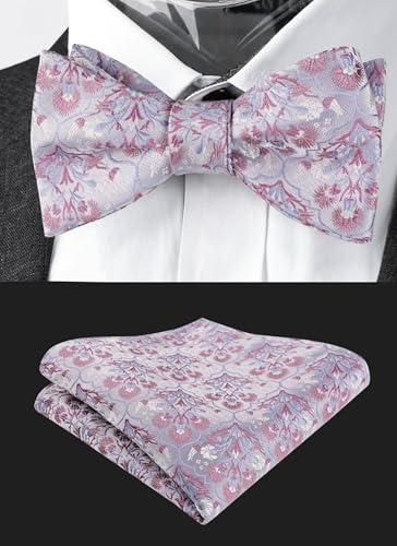 Image of Alizeal Mens 2pcs Floral Pattern Bow Tie Set