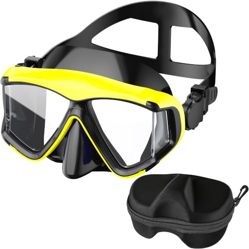MELUMILU Swim Goggles Adult with Nose Cover, Anti-Fog Clear Diving Mask 220° Wide View No Blurring for Men Women Youth