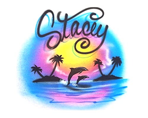 Custom 80s Vacation Airbrush Dolphin 