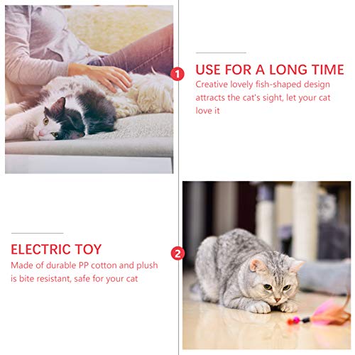 Kisangel Brinquedo de peixe vermelho elétrico em movimento de 30 cm, brinquedo interativo com luz