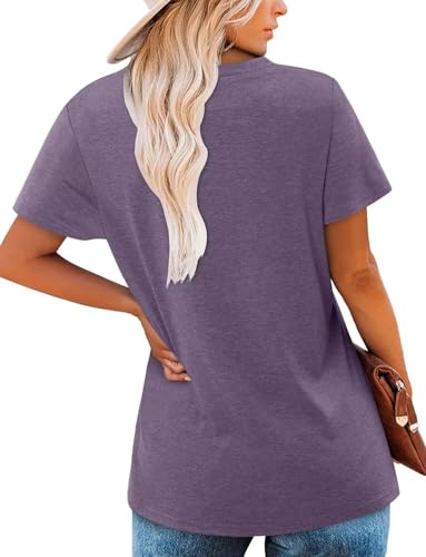 KISSMODA Summer Short Sleeve T Shirt Loose Fit Casual Dressy Women Top 2025 Trendy Ladies Fashion Blouses(S-3XL)