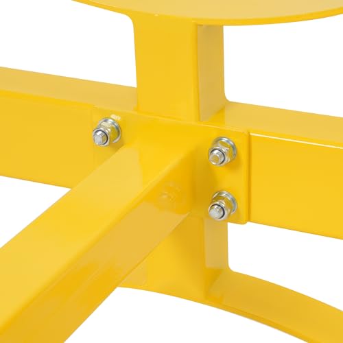 Soporte apilable para barriles de aceite HECASA, 55 galones, bastidor para barriles de acero resistente con recubrimiento en polvo amarillo, capacidad de 1600 lb para 2 barriles miniatura 5