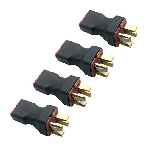 4Pcs No Wire RC T Series Connector 1 Female to 2 Male T Plug