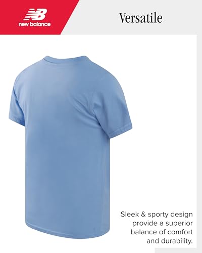 Image of New Balance Active Boys Short Sets - 2 Piece Short Sleeve Workout T Shirt and Fleece Kids Shorts Boys Athletic Sets (8-12)