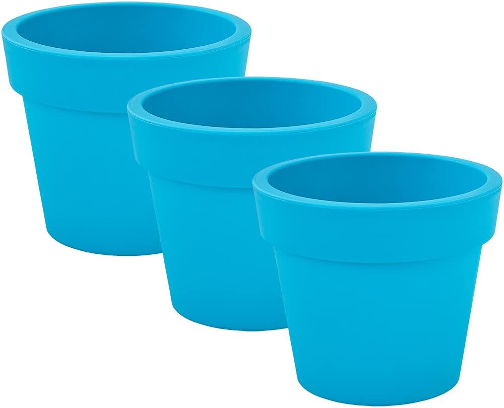 Gardenera ALEANA Planter - Gamma - 5.5 Inch Flower Pot in Dark Pink (Set of 3)