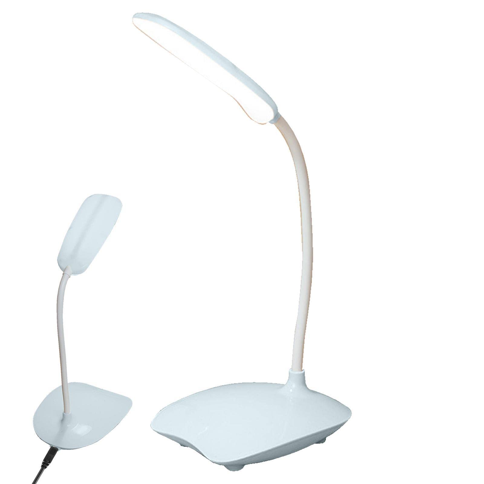 Desk Light - Dimmable LED Desk Lamp with Flexible Gooseneck - Eye-Caring Table Lamps Natural Light with USB Charging Port, Touch Control Reading