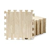 ジョイントマット 32×32×1㎝ 18枚組 木目調 (ホワイト) 赤ちゃん ペット 防音 トレーニング クッション