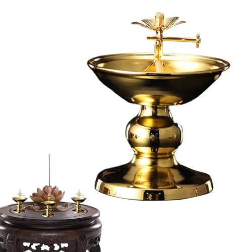 Butterlamp - Portavelas para velas de té, decoración budista vintage, arte budista, decoración del hogar para sala de estar, dormitorio, sala de té