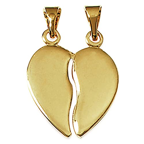 Brillaxis Pendentif coeur secable plaqué or