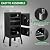 ROVSUN 2-in-1 Outdoor Smoker with Double Doors, Vertical Portable Charcoal Grill with Two Detachable Grill Smoking Racks and Charcoal Pan, Perfect for Camping Barbecue, Black