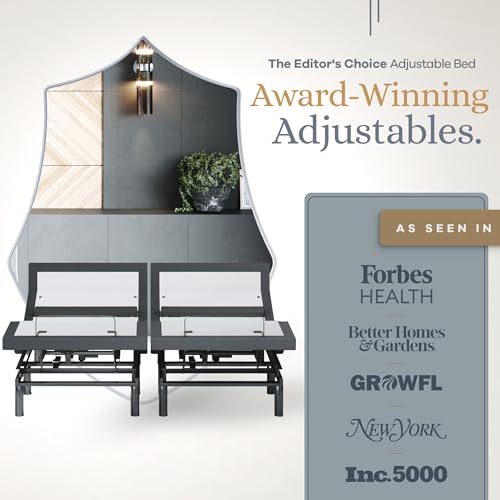 Image of Sven & Son Bliss Adjustable Bed Base-Frame Only, Head and Foot Lift, Lumbar Support, Head-Pillow-Tilt, Massage, Under-Bed Lights, USB, Memory Positions, Zero Gravity - King