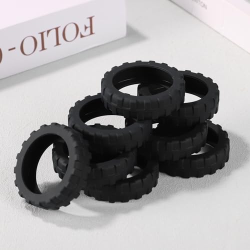 8pcs Luggage Wheel Covers, Portable Suitcase Caster Cover Silicone Spinner Luggage Wheel Protector Noise Resistant Anti-Wear Luggage Accessories for Most 8 Caster Suitcase (black)3