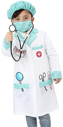 Wizland Child Role Play Costumes,Doctor,Chef Dress Up Playset Kits for Kids 3-5,5-7,7-9