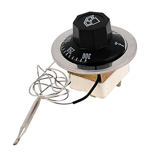 Sourcingmap 1NC 1NO AC 250 16A 50-300C Temperature Control Switch Thermostat for Oven Refrigerator, Black, Silver - Image 2