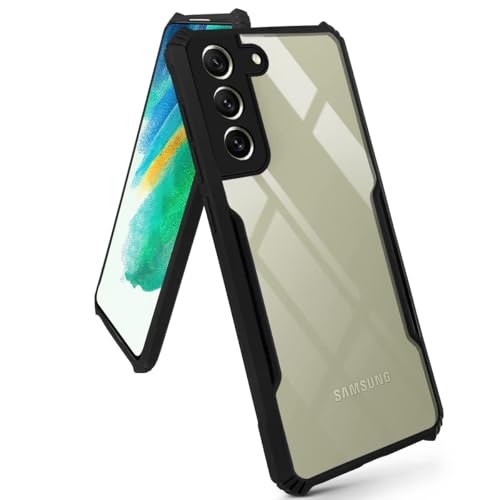 Image of Jkobi Back Case Cover for Samsung Galaxy S21 FE 5G (Shockproof with Polycarbonate Clear Panel | Professional Black)