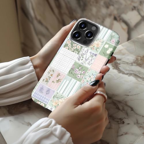 Coque iPhone 15 Pro Max mignonne silicone rigide antichoc motif fleurs - 2