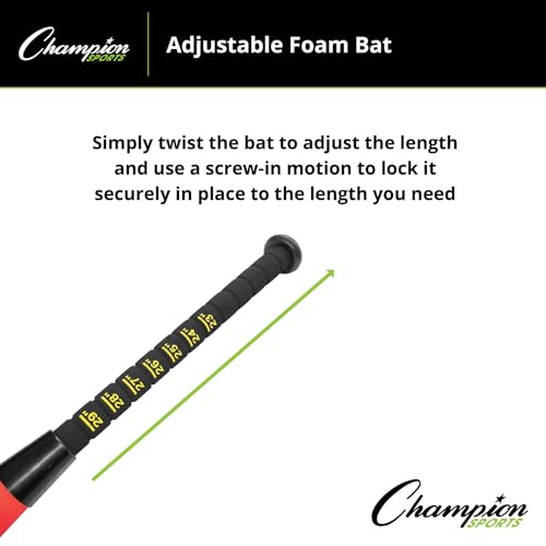 image for Champion Sports Adjustable Foam Bat with Easy Twist and Lock Length Ad