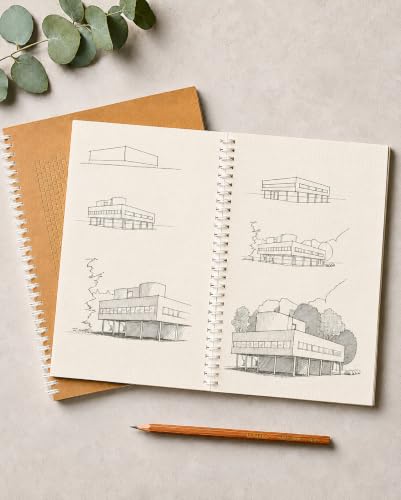 Image of PaperO Professional A4 Square Grid Notebook | 5MM Square Graph Design | 100 GSM Size (8.5 x 11 inches) | Ideal for Architects & Designers | Kraft Cover | 100 Pages | (Millboard Cover Grid Book)