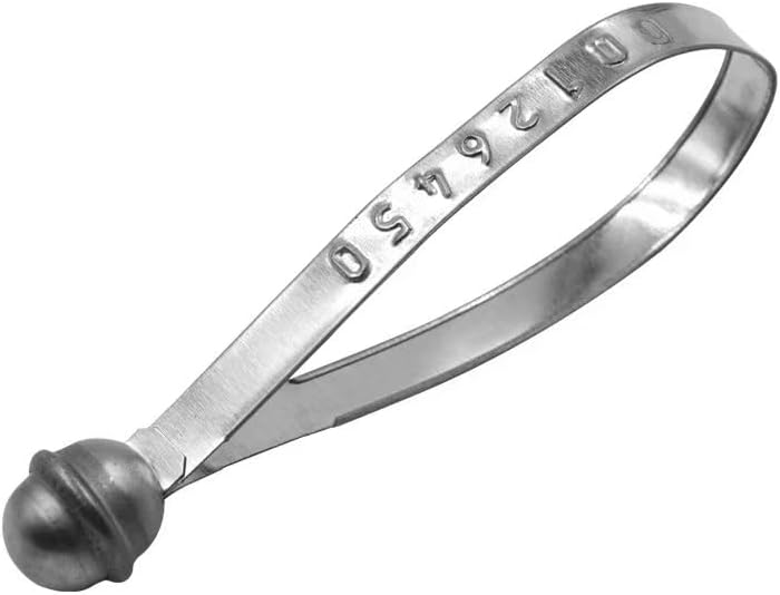 500 Pcs 8”Metal Truck Trailer Seals, Metal Container Seals, Metal Round Head Security Seals,Tamper Evident Seal, Numbered Sequentially Seals