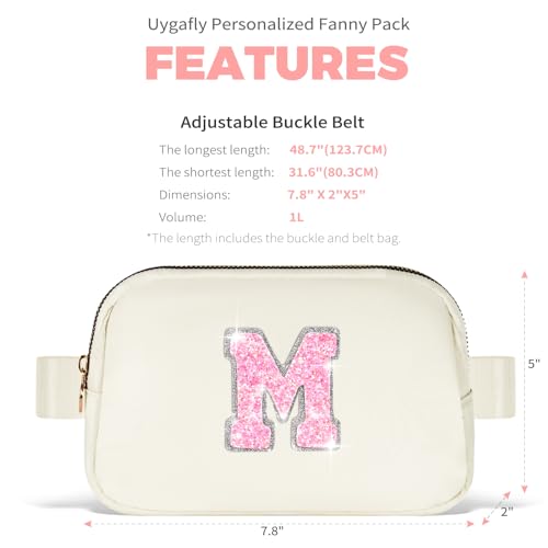 Image of Uygafly Gift for Teen Girls Kids Daughter Her - Birthday Gifts for 3 4 5 6 7 8 9 10 11 12 13 Year Old Girls,Fanny Pack Crossbody Bag Purse Belt Bag Cute Trendy Stuff | Cream,M