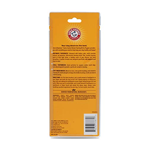 Arm & Hammer for Pets Tartar Control Dental Training Kit for Puppies | Toothbrush, Toothpaste, & Fingerbrush | Vanilla Ginger, Puppy Training Kit - Image 8