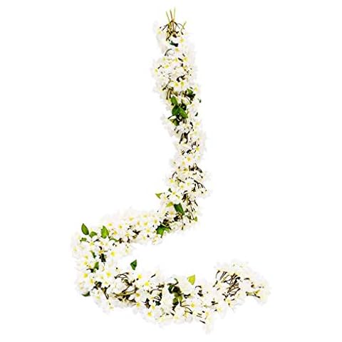 JUSTOYOU 2 Pcs Artificial Cherry Blossom Garland Cover