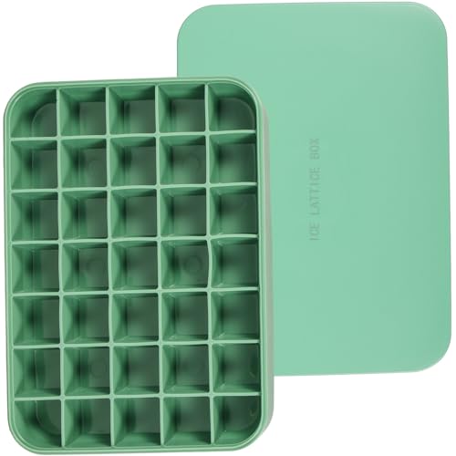 Toyvian Molde de Hielo Grande de Silicona con Tapa Bandeja para Cubitos Resistente y Fácil de Limpiar para Cócteles Whisky Café Helado y Alimentos para Bebés Verano