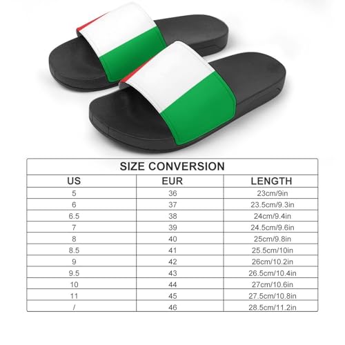 Italian Flag Funny Slide Sandals Non-Slip PVC Shower Slipper House Shoes Open Toe Slippers for Adult 45 (275mm)2