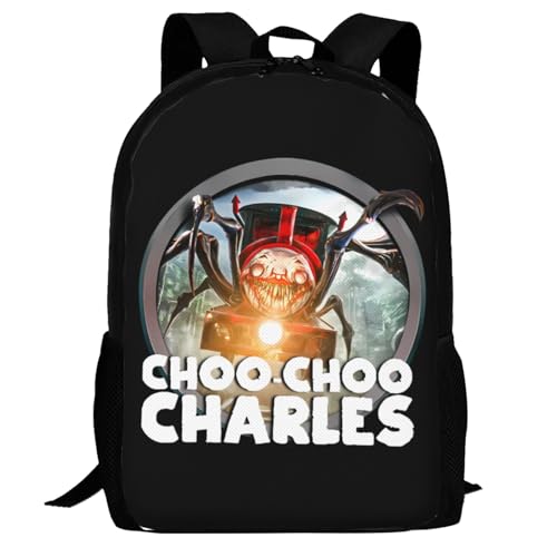 Choo-Choo Charles Backpack,3d Print Laptop Backpack Lightweight Casual Daypack Bookbag Multi-Function Travel Backpack 16.5 In