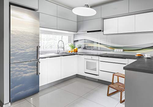 Vinilo para nevera 60x180 cm Tulup con diseño de nubes para decoración de cocina 3