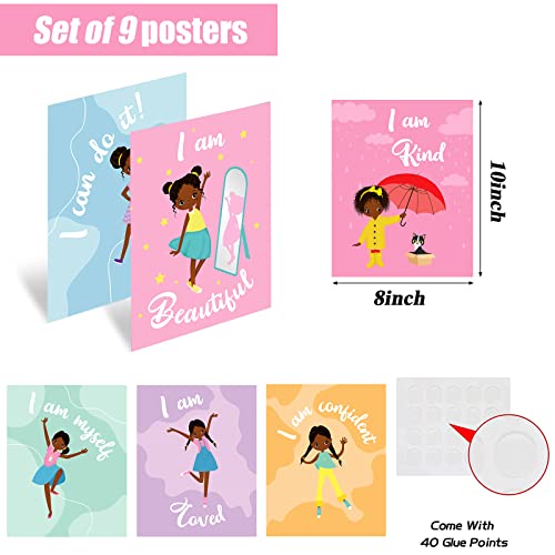 9 Pieces Motivational Black Girl Wall Decor Girls Room Decor African Girl Inspirationa Quotes Poster Unframed Black Girls Art Prints For Kids Teen Girls Room Wall Decorations,Unframed, 8 X 10 Inch #TOP1