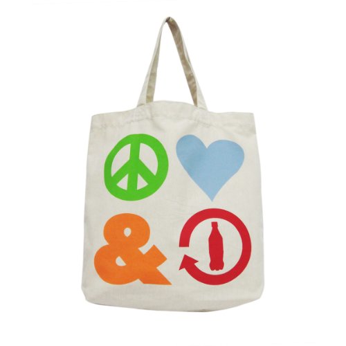 Bolsa tote Coca Cola Paz, Amor e Reciclagem oficialmente licenciada