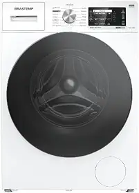 Lava e Seca Brastemp 10kg/6kg branca com Smart Sensor e Triplo Vapor BNC10AB. 220V