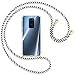 Produktbild mtb more energy® Handykette kompatibel mit Xiaomi Redmi Note 9, Redmi 10X 4G (6.53'') - Black & White/Gold - Smartphone Hülle zum Umhängen - Anti Shock Full TPU Case