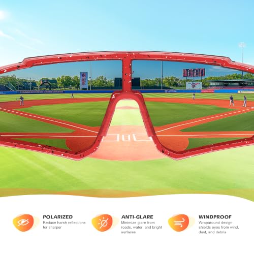 Image of Fanshen Youth Baseball Sunglasses for Kids - Polarized Sunglasses Softball Cycling for Boys Girls Ages 3-12 UV Protection