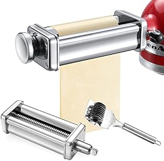 Gdrtwwh Pasta Roller & Spaghetti Cutters Attachments Set for KitchenAid Stand Mixers/PHISINIC Stand Mixer, Including Pasta Roller, Spaghetti Cutter Roller, Noodle Lattice Roller