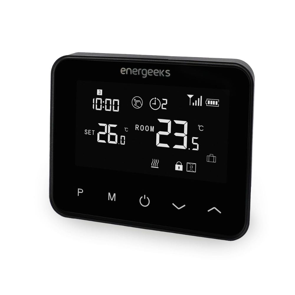 energeeks Energeeks Phoenix - Termostato WiFi Inteligente - Automático y Programable - Compatible con Calderas de Gas, Gasoil, Pellet y Suelo Radiante - Control Remoto por App - Compatible con Alexa y Google