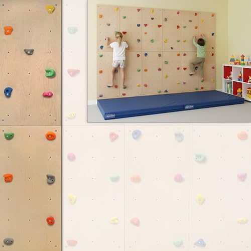 ALPIDEX Kletterwand Komplettset ab 1,44 qm in Natur/Weiß/Braun...