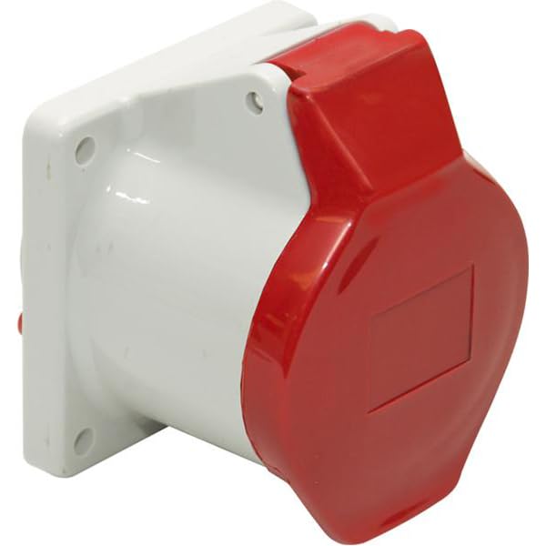415V 16 Amp Red 5 Pin Panel Socket ERP112 Pack of 1