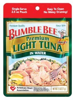 Bumble Bee Premium Light Tuna in Water 2.5 Oz (Pack of 6)