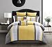 Chic Home 8-Piece Embroidery Comforter Set, Queen, Livingston Yellow