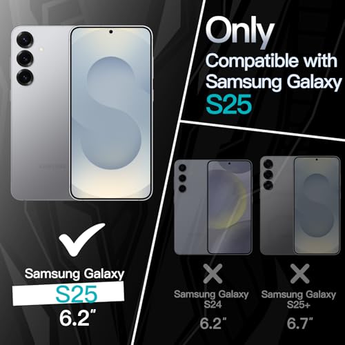 Image of JETech Slim Fit Cover Case for Samsung Galaxy S25 5G, Camera Lens Full Protection, Soft TPU Thin Protective Phone Cover with Matte Finish, Shockproof (Silver Shadow)