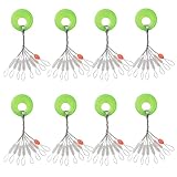 EUPHENG 800Pcs Fishing Rubber Bobber Stops, 8 in 1 Float Sinker Stopper, Bobber Stoppers for Fishing Line Oval Shape Column Shape Size L,M,S Available