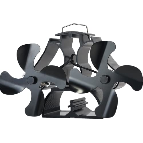 Voda Wood Stove Fan Fireplace Fan 8 Blades Heat Powered Fan, Eco Stove Top Fan For Wood Burning/Log Burner/Fireplace #TOP7