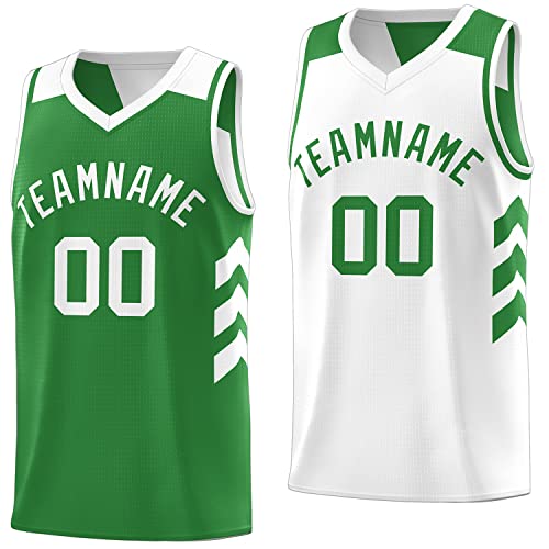 Custom Reversible Basketball Jersey - Personalize Team Uniform Design Your Own Name & Number for Men/Youth