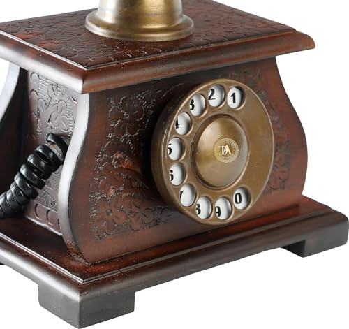 Vintage-Style-Rotary-dial-Telephones-Non-Functional-Decorative-Handcrafted-Wood-Design-Collectible-Antique-Finish-Telephone-Royal-Vintage-Home-Decor