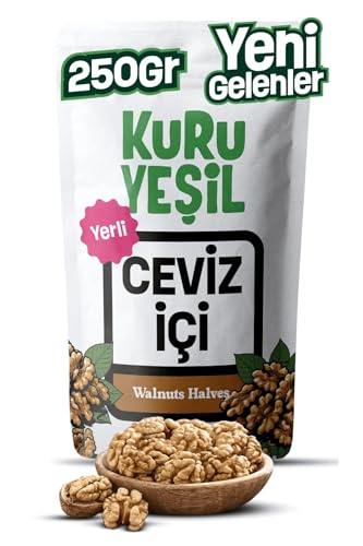 Ceviz İçi, Kuru Yeşil Yerli — 250 g - Birinci Sınıf Taze Ceviz, Doğal ve Çiğ, Omega-3 Kaynağı, Katkısız ve Koruyucusuz, Sağlıklı Atıştırmalık