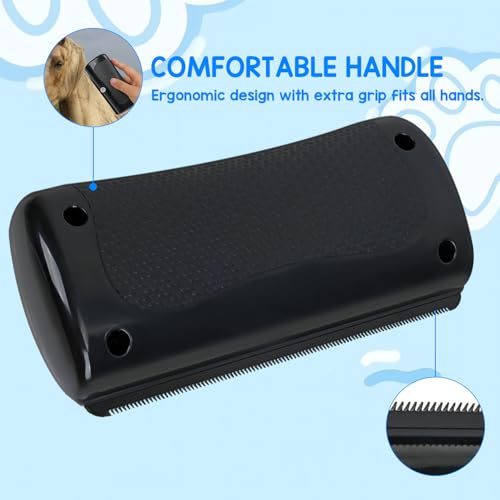 Image of Deshedding Dog Brush, Dog Grooming Brush for Shedding, Pet Hair Removal Tool for Cats, Dogs, Horses, Easy Hair Removal for Pets